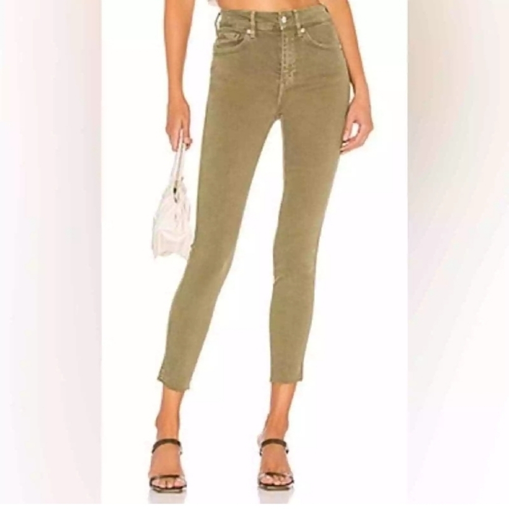 Free People High Rise Jeans in Olive